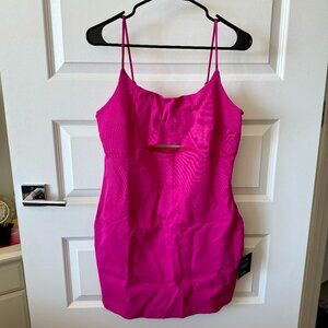 NEW Lulu's hot pink mini dress with cut-out (Size XL)